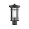 Z-Lite Jordan 1 Light Outdoor Post Mount Fixture, Black And Clear Seedy 570PHM-BK - alternate 4